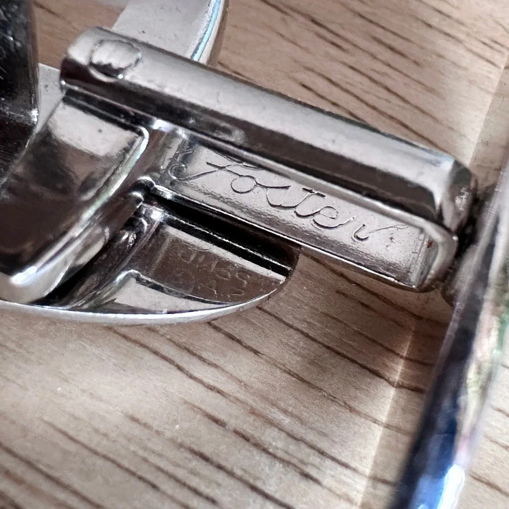 Vintage MCM Foster Silver Cuff Links + Unsigned Matching Oval Pair Set‎
